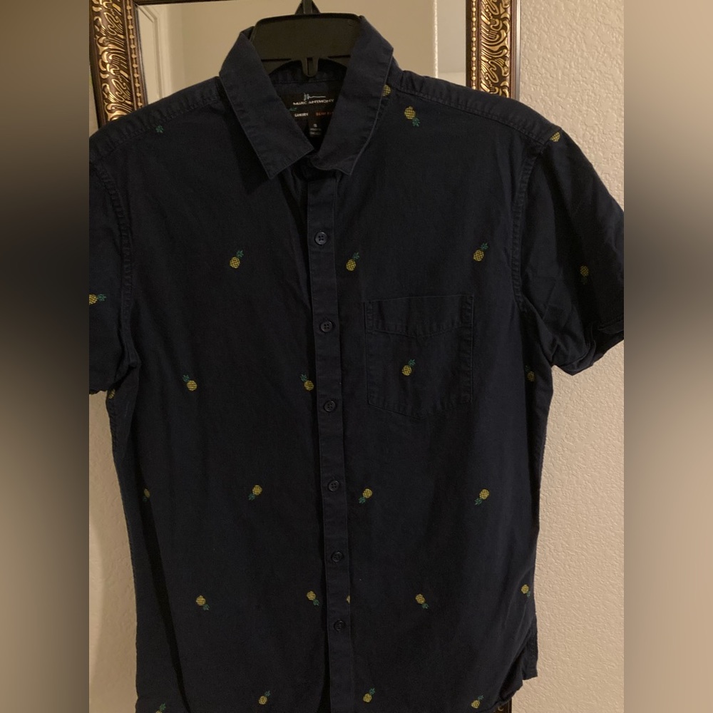 Brand:Marc Antony Size:S Color:Dark Blue
